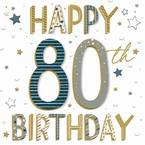 Picture of HAPPY 80TH BIRTHDAY CARD